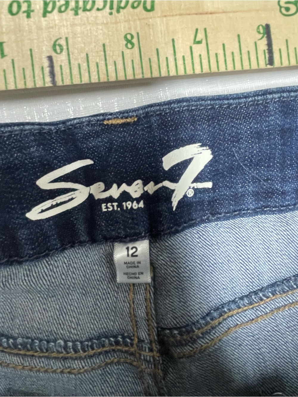 Seven7 Indigo Women's Skinny Jeans Sz:12 - Picture 6 of 6